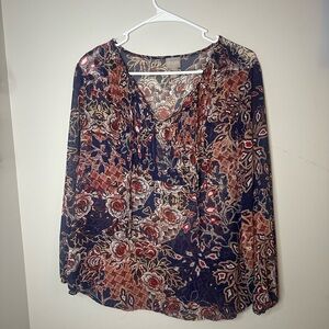 Chicos Floral Print Women's Tunic Multicolor Size 1 / Medium